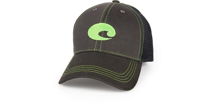 Costa Neon Trucker Graphite Twill Hat Headwear Clothing