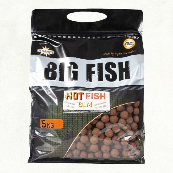 Dynamite Hot Fish & GLM Boilies 15mm 5kg Baits