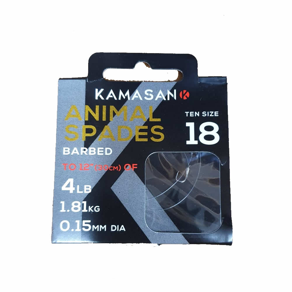 Kamasan Animal Barbed Hook to Nylon