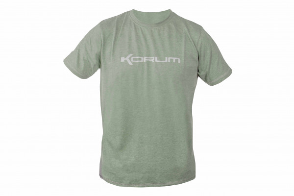 Korum Heather Green Marl T-Shirt Clothing | BobCo Tackle