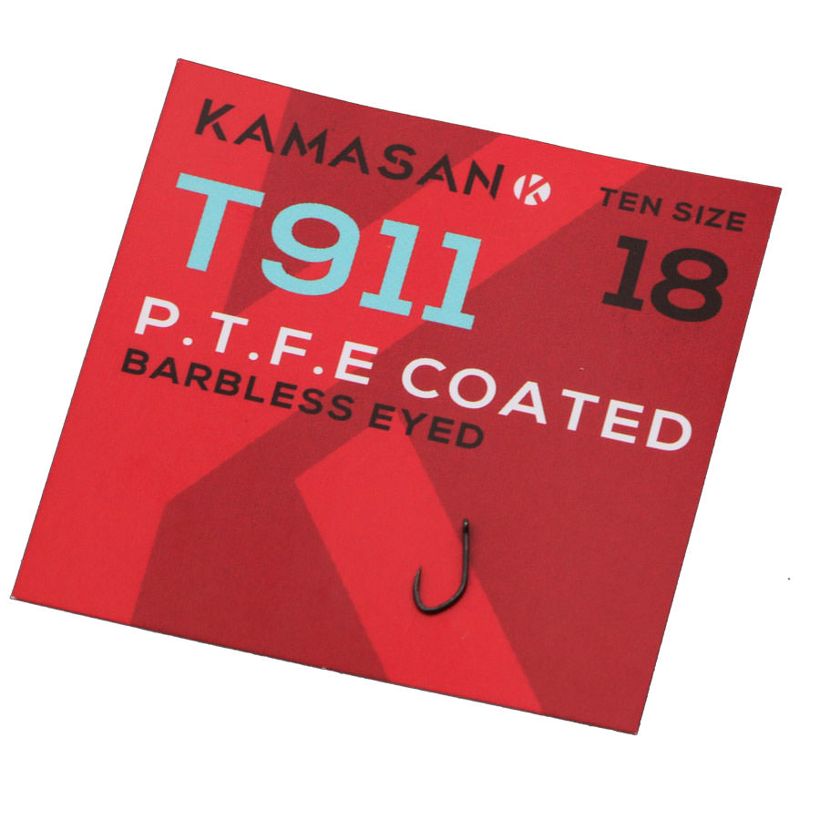 Kamasan T911E PTFE Hook Eyed Barbless