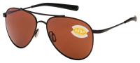 Costa Cook Sunglasses Satin Black Frame : Copper : Plastic
