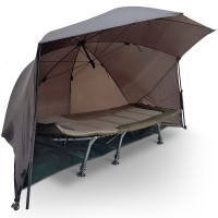 NGT Quickfish 60 Inch Brolly Shelter with Storm Poles and Groundsheet