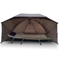 NGT Quickfish 60 Inch Brolly Shelter with Storm Poles and Groundsheet