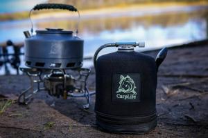 CarpLife Neoprene Gas Canister Cover & Black Etched Spoon-C500