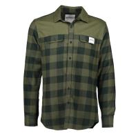 Aqua LS Green Check Flannel Shirt