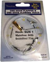 Koike Specialist Sea Match Rig One Hook Flapper & Flowing Trace