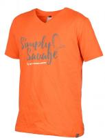 Savage Gear Simply Savage V Neck Orange T-Shirt