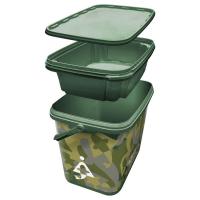 Bait Tech Camo Bucket & Lid 8 Litre with Tray