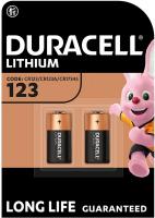 Duracell Lithium CR123 3V Battery 2 Pack - For Nash Reciever