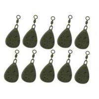 NGT Flat Swivel Pear Leads Pack of 10