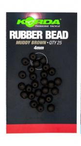 Korda 4mm Rubber Bead Muddy Brown