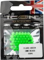 Icon 3mm Bead Fluro Green