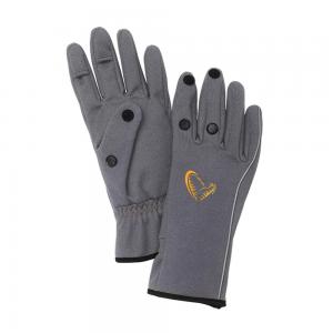 Savage Gear Soft Shell Grey Gloves
